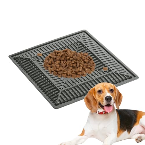 Zhadyu Katzen Futter Puzzle,Futterspielzeug Mit Saugnäpfen Für Katzen Und Welpen - Rutschfester Silikon Futterteppich Für Kätzchen Drinnen & Draussen Mit Interaktivem Design von Zhadyu