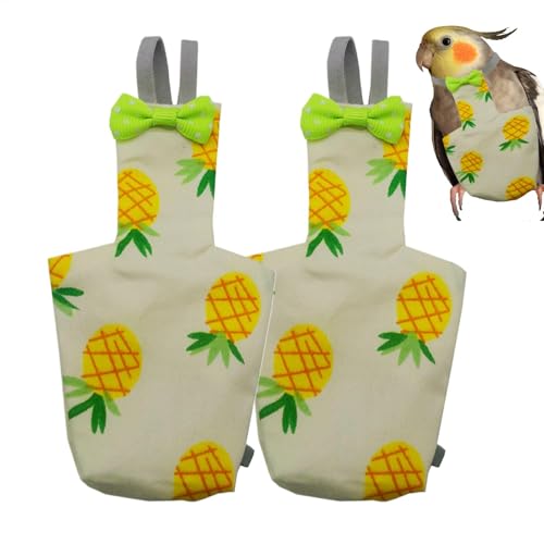Zhadyu Kleine Vogelwindel, Vogelwindeln für Papageien - Kleidung wiederverwendbar waschbarer Papageienwindel | 2X Training Windel Pet Supplies, Soft Liner Leckdicht für Sittich Cockatiel Macaw Pigeon von Zhadyu