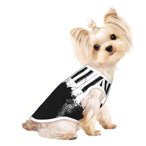 L Pet atmungsaktives ärmelloses T-Shirt - Klavierdruck, dehnbare Weste, leichtes Tanktop für kleine bis mittelgroße Haustiere L Pet atmungsaktives ärmelloses T-Shirt - Klavierdruck, dehnbare Weste, leichtes Tanktop für kleine bis mittelgroße Haustiere von ZhanGM