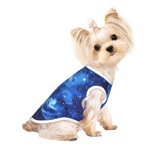 L Pet atmungsaktives ärmelloses T-Shirt – blaues Universum, Weltraum, Galaxie-Druck, dehnbare Weste, leichtes Tanktop für kleine bis mittelgroße Haustiere L Pet atmungsaktives ärmelloses T-Shirt – blaues Universum, Weltraum, Galaxie-Druck, dehnbare Weste, leichtes Tanktop für kleine bis mittelgroße Haustiere von ZhanGM