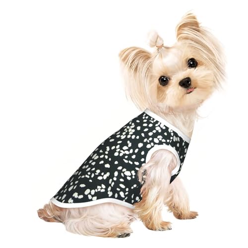 L Pet atmungsaktives ärmelloses T-Shirt – schwarz-weißes Leopardenmuster, dehnbare Weste, leichtes Tanktop für kleine bis mittelgroße Haustiere L Pet atmungsaktives ärmelloses T-Shirt – schwarz-weißes Leopardenmuster, dehnbare Weste, leichtes Tanktop für kleine bis mittelgroße Haustiere von ZhanGM