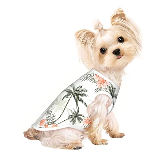 L Pet atmungsaktives ärmelloses T-Shirt – tropischer Palmen-Druck, dehnbare Weste, leichtes Tanktop für kleine bis mittelgroße Haustiere L Pet atmungsaktives ärmelloses T-Shirt – tropischer Palmen-Druck, dehnbare Weste, leichtes Tanktop für kleine bis mittelgroße Haustiere von ZhanGM