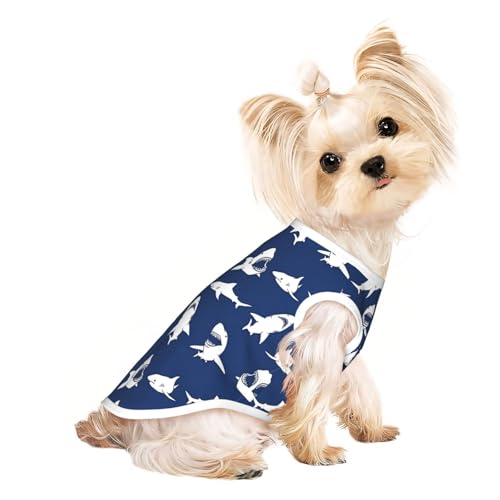 L Pet atmungsaktives ärmelloses T-Shirt – verschiedene Seefischmuster-Druck, dehnbare Weste, leichtes Tanktop für kleine bis mittelgroße Haustiere L Pet atmungsaktives ärmelloses T-Shirt – verschiedene Seefischmuster-Druck, dehnbare Weste, leichtes Tanktop für kleine bis mittelgroße Haustiere von ZhanGM