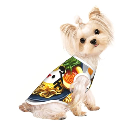 M Pet atmungsaktives ärmelloses T-Shirt – Eierbecher, Nudel-Ramen-Druck, dehnbare Weste, leichtes Tanktop für kleine bis mittelgroße Haustiere M Pet atmungsaktives ärmelloses T-Shirt – Eierbecher, Nudel-Ramen-Druck, dehnbare Weste, leichtes Tanktop für kleine bis mittelgroße Haustiere von ZhanGM