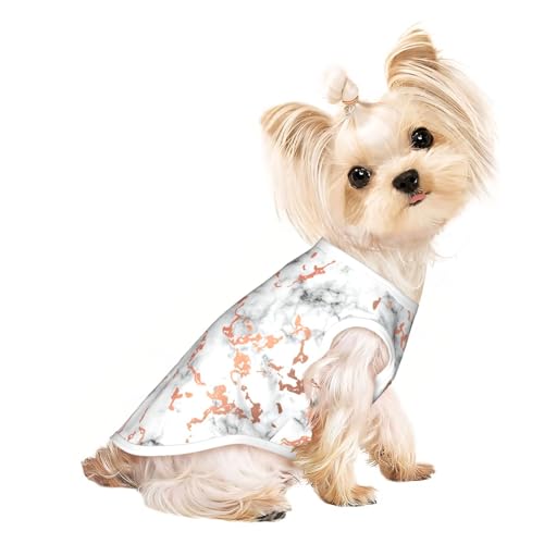 M Pet atmungsaktives ärmelloses T-Shirt – Marmor-Textur, Kupferspritzer-Druck, dehnbare Weste, leichtes Tanktop für kleine bis mittelgroße Haustiere M Pet atmungsaktives ärmelloses T-Shirt – Marmor-Textur, Kupferspritzer-Druck, dehnbare Weste, leichtes Tanktop für kleine bis mittelgroße Haustiere von ZhanGM