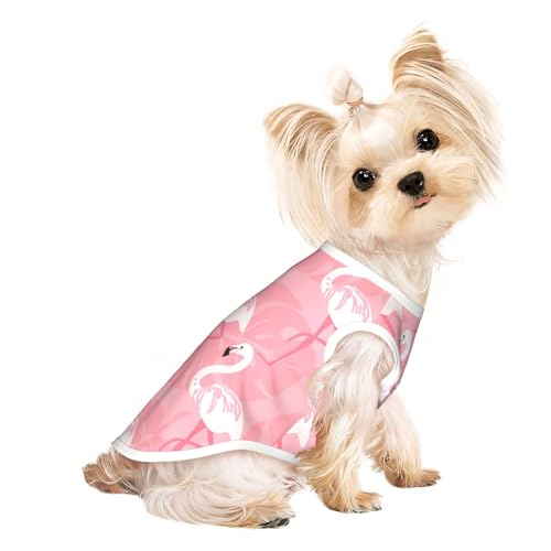 M Pet atmungsaktives ärmelloses T-Shirt – Sommer Flamingo Palmblätter Druck dehnbare Weste, leichtes Tanktop für kleine bis mittelgroße Haustiere M Pet atmungsaktives ärmelloses T-Shirt – Sommer Flamingo Palmblätter Druck dehnbare Weste, leichtes Tanktop für kleine bis mittelgroße Haustiere von ZhanGM