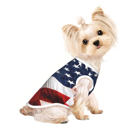 M Pet atmungsaktives ärmelloses T-Shirt – amerikanische Flagge, dehnbare Weste, leichtes Tanktop für kleine bis mittelgroße Haustiere M Pet atmungsaktives ärmelloses T-Shirt – amerikanische Flagge, dehnbare Weste, leichtes Tanktop für kleine bis mittelgroße Haustiere von ZhanGM
