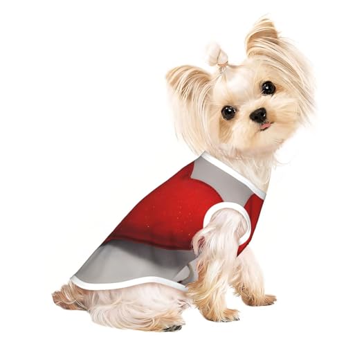 M Pet atmungsaktives ärmelloses T-Shirt – romantisches rotes Herzmuster, dehnbare Weste, leichtes Tanktop für kleine bis mittelgroße Haustiere von ZhanGM