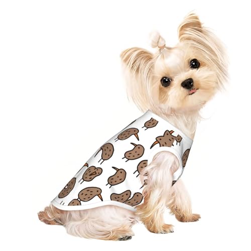S Pet atmungsaktives ärmelloses T-Shirt – Kiwi Birds niedlicher Druck, dehnbare Weste, leichtes Tanktop für kleine bis mittelgroße Haustiere S Pet atmungsaktives ärmelloses T-Shirt – Kiwi Birds niedlicher Druck, dehnbare Weste, leichtes Tanktop für kleine bis mittelgroße Haustiere von ZhanGM