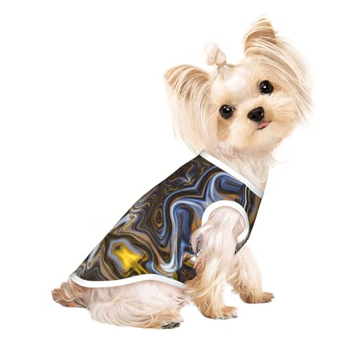 S Pet atmungsaktives ärmelloses T-Shirt – abstrakte Marmor-Tinte, Texturdruck, dehnbare Weste, leichtes Tanktop für kleine bis mittelgroße Haustiere S Pet atmungsaktives ärmelloses T-Shirt – abstrakte Marmor-Tinte, Texturdruck, dehnbare Weste, leichtes Tanktop für kleine bis mittelgroße Haustiere von ZhanGM