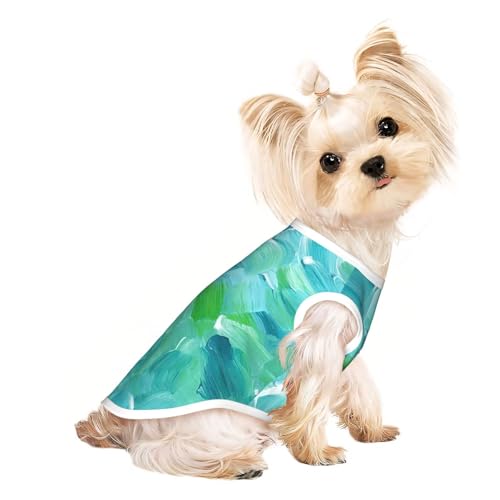 S Pet atmungsaktives ärmelloses T-Shirt – blaue Ölfarben-Textur, dehnbare Weste, leichtes Tanktop für kleine bis mittelgroße Haustiere S Pet atmungsaktives ärmelloses T-Shirt – blaue Ölfarben-Textur, dehnbare Weste, leichtes Tanktop für kleine bis mittelgroße Haustiere von ZhanGM