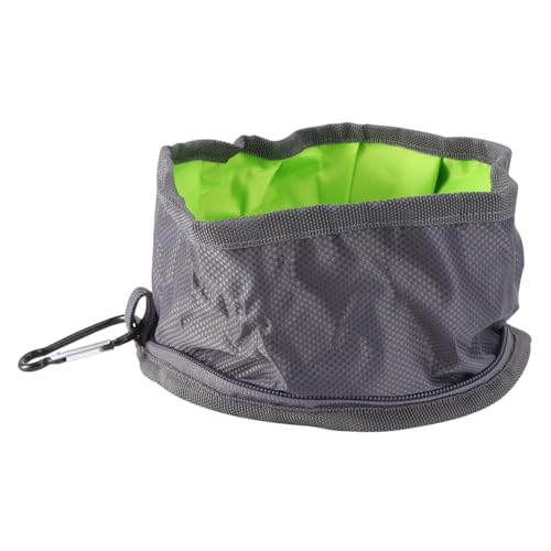 Reise-Faltnapf für Hunde, tragbare Nylon-Katzen-Hundefutter-Wassernäpfe, Hunde, Katzen, Outdoor-Camping-Näpfe (Grau) von ZhangJJJJJJJ