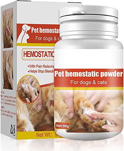 ZhangJJJJJJJ 50 g Blutstopper, Gerinnungspulver für Katze und Hund, Nagelblutstopfen (2 Stück) von ZhangJJJJJJJ