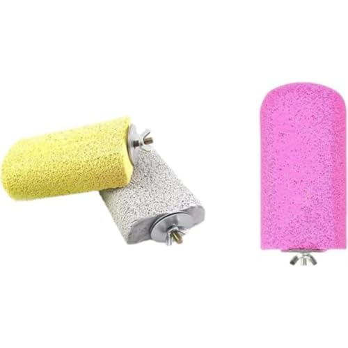 ZhangJJJJJJJ Lavaleiste für Vögel, Ratten, Chinchilla, Zähne schleifen, Lavablock, Haustier-Kauspielzeug (zufällige Farbe), 3 Stück von ZhangJJJJJJJ