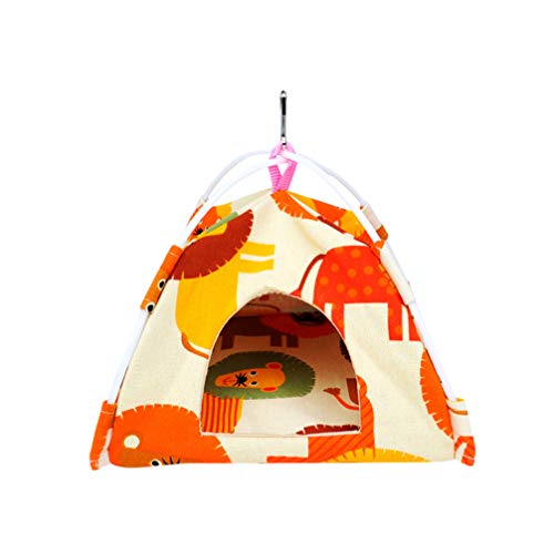 ZhangJJJJJJJ Vogelnest Haus Bett Papageienhaus Hängende Vogelhängematte Bett für Aras Sittiche Nymphensittiche Liebe Käfig Zubehör (Löwe) von ZhangJJJJJJJ