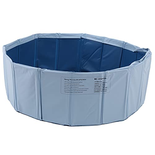 Zhangpu Haustierbadewanne Faltbarer Hundepool, Badeeimer, Tragbares Planschbecken Aus PVC Für Den Außenbereich Für Hunde Und Katzen,80cm von Zhangpu
