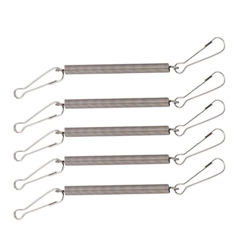 5 x Feder mit 2 Clips, einzeln oder in Kombination verwendet, um Kaninchen-Wasserspender für kleine Tiere zu halten, silberfarben 5 x Feder mit 2 Clips, einzeln oder in Kombination verwendet, um Kaninchen-Wasserspender für kleine Tiere zu halten, silberfarben von ZhangyiHot