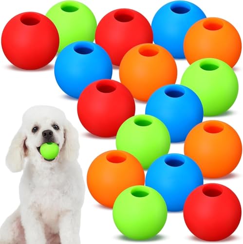 Zhangyusong Gummi-Bälle zum Apportieren von Hunden, 6,3 cm, bunt, für kleine und mittelgroße Hunde, aggressives Kauen, für drinnen und draußen, Langeweile, Unterhaltungsspielzeug, 4 Farben, 16 Stück Zhangyusong Gummi-Bälle zum Apportieren von Hunden, 6,3 cm, bunt, für kleine und mittelgroße Hunde, aggressives Kauen, für drinnen und draußen, Langeweile, Unterhaltungsspielzeug, 4 Farben, 16 Stück von Zhangyusong
