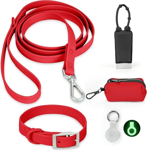 Zhangyusong Wasserdichtes Hundehalsband und Leine, verstellbar, geruchsdicht, 1,8 m lange Hundeleine für kleine, mittelgroße und große Hunde Zhangyusong Wasserdichtes Hundehalsband und Leine, verstellbar, geruchsdicht, 1,8 m lange Hundeleine für kleine, mittelgroße und große Hunde von Zhangyusong