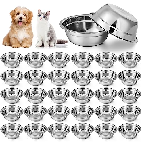 Zhehao 30 Stück Edelstahl-Hundenäpfe, kleine Metall-Hundenapf, Ersatznapf für Hunde- und Katzennäpfe, leichte Futternäpfe für Käfig, Zwinger und Kiste, 473 ml Zhehao 30 Stück Edelstahl-Hundenäpfe, kleine Metall-Hundenapf, Ersatznapf für Hunde- und Katzennäpfe, leichte Futternäpfe für Käfig, Zwinger und Kiste, 473 ml von Zhehao