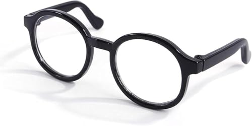 Nerd-Brille, schwarze Haustierbrille, niedliche Brille, klare Gläser, Retro-Brille, Foto-Requisiten, transparente Katzensonnenbrille für kleine Hunde, Katzen, Cosplay-Kostüm Nerd-Brille, schwarze Haustierbrille, niedliche Brille, klare Gläser, Retro-Brille, Foto-Requisiten, transparente Katzensonnenbrille für kleine Hunde, Katzen, Cosplay-Kostüm von Zhhuoc