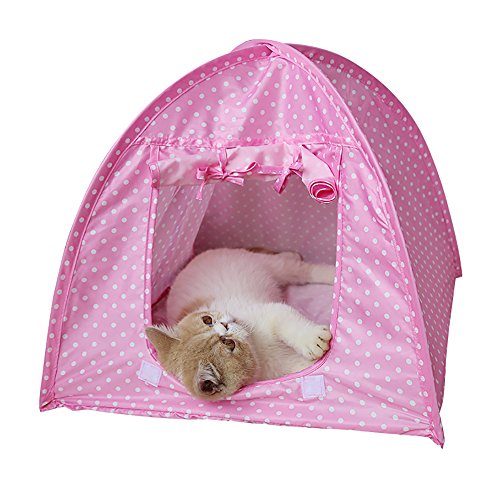 Zhi Jin Faltbares Haustier-Zelt, für Hunde und Katzen, wasserdicht, für Zuhause, Reisen, Pink, 1 Stück von Zhi Jin