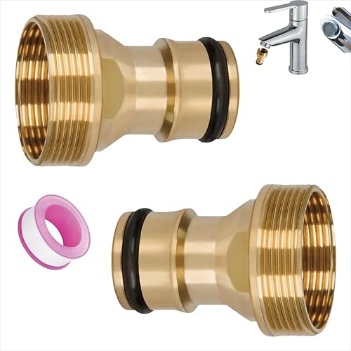 ZhiheHui 2 Stück Wasserhahn Adapter Gartenschlauch,Hahnverbinder Messing,Schlauchanschluss Wasserhahn mit Außengewinde Wasserhahnanschluss Set Universal Hahnanschluss für Garten Küche Wasserhahn ZhiheHui 2 Stück Wasserhahn Adapter Gartenschlauch,Hahnverbinder Messing,Schlauchanschluss Wasserhahn mit Außengewinde Wasserhahnanschluss Set Universal Hahnanschluss für Garten Küche Wasserhahn von ZhiheHui