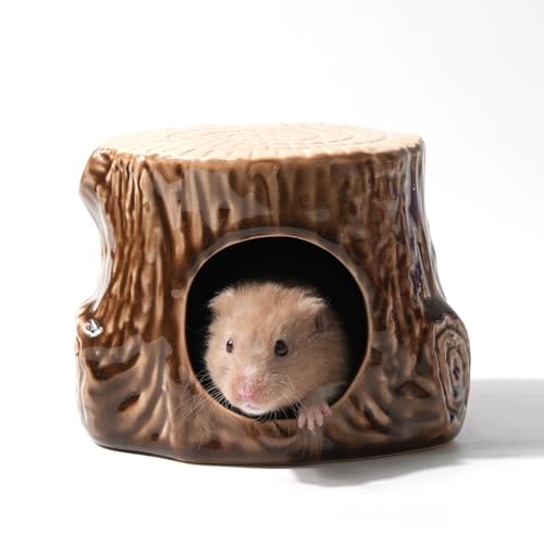 Zhilishu Hamsterversteck aus Keramik, Hamsterhaus und Lebensraum, syrisches Versteck Dekor, kühles Bett für alle Jahreszeiten, Rennmäuse, Mäuse, Meerschweinchen von Zhilishu