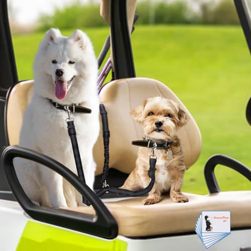 Golfwagen-Hundesitz für zwei Hunde, Hundesicherheitsgurt für Golfwagen, kein Verheddern, einziehbar und verstellbar, passend für alle Golfwagen-Hunde, verhindert Verletzungen durch Abspringen des Golfwagen-Hundesitz für zwei Hunde, Hundesicherheitsgurt für Golfwagen, kein Verheddern, einziehbar und verstellbar, passend für alle Golfwagen-Hunde, verhindert Verletzungen durch Abspringen des von Zhizaiql