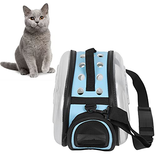 Zhjvihx Haustier-Tragepaket, zusammenklappbare verdicken Katzen-Schultertrage langlebig für Hunde(Blue, S) von Zhjvihx
