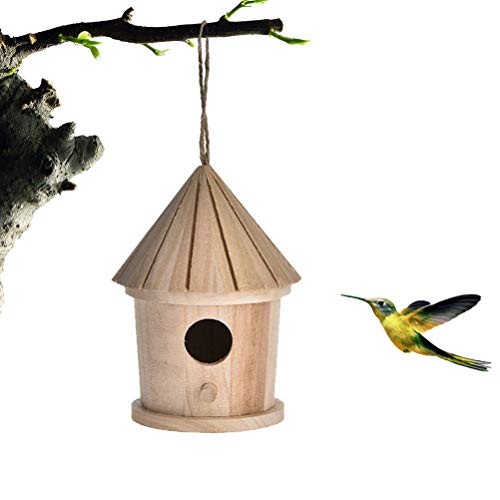 Zhongdawei Fliegender Löffel Holzvogelhaus Chickadee Wren Vogelhaus Handgefertigt aus umweltfreundlichen Materialien von Zhongdawei