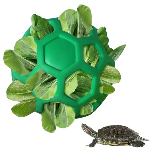 Futtergrasball für Schildkröten Schildkröten Futterspender Halter Futtersuche Spielzeug für Kleintiere Haustier von Zhowyeemeng