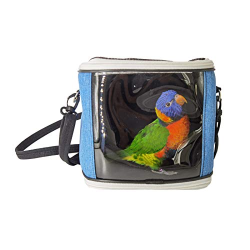 Zhuhaixmy Vogelkäfig Rucksack Transparente Papagei Handtasche Tragekäfig Outdoor Travel Atmungsaktive Vogelnest Papageien Vögel Zubehör von Zhuhaixmy