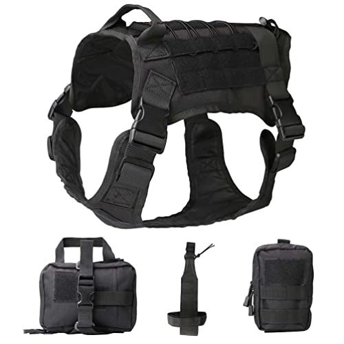 ZhuiKun Taktische Hundegeschirr Militärweste mit Molle Taschen No Pull Verstellbares Gepolstert Brustgeschirr Zuggeschirr - Schwarz,L ZhuiKun Taktische Hundegeschirr Militärweste mit Molle Taschen No Pull Verstellbares Gepolstert Brustgeschirr Zuggeschirr - Schwarz,L von ZhuiKun