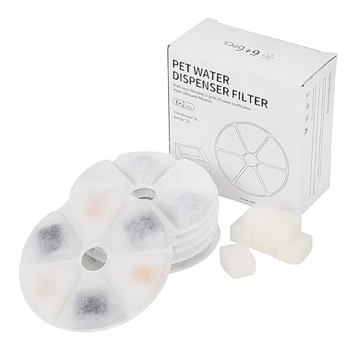 6 Stück Katzenwasserbrunnenfilter, Katzenbrunnenfilter Haustierbrunnen Ersatzfilter, Ersatzfilter für Katzen- oder Hundewasserbrunnen 2,5 l von Zhwidnerso