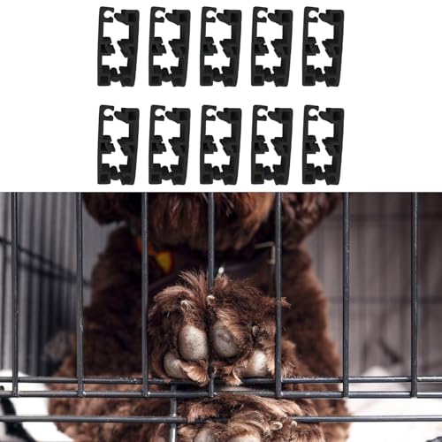 Ｚｉａｌｏｆｉ 10 Stück Befestigungsclips für Haustierzaun, Zubehör für Hundegehege Und Käfige, Schwarz von Ｚｉａｌｏｆｉ