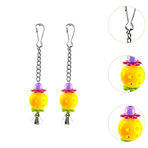 Zialofi 2 Stück Vogelspielzeug für Käfige, Bunte Spielzeuge für Kleine bis Mittlere Vögel, Papagei Und Conure, Gelb Zialofi 2 Stück Vogelspielzeug für Käfige, Bunte Spielzeuge für Kleine bis Mittlere Vögel, Papagei Und Conure, Gelb von Zialofi