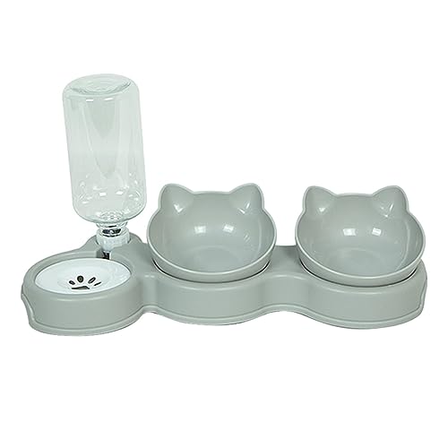 Zialofi 3 in 1 Näpfe für Hunde Und Katzen, Wasser Und Futternapf Set, Futternäpfe für Haustiere, Erhöhter Futterspender für Kleine Oder Mittelgroße Hunde, Ka, GRAU Zialofi 3 in 1 Näpfe für Hunde Und Katzen, Wasser Und Futternapf Set, Futternäpfe für Haustiere, Erhöhter Futterspender für Kleine Oder Mittelgroße Hunde, Ka, GRAU von Zialofi