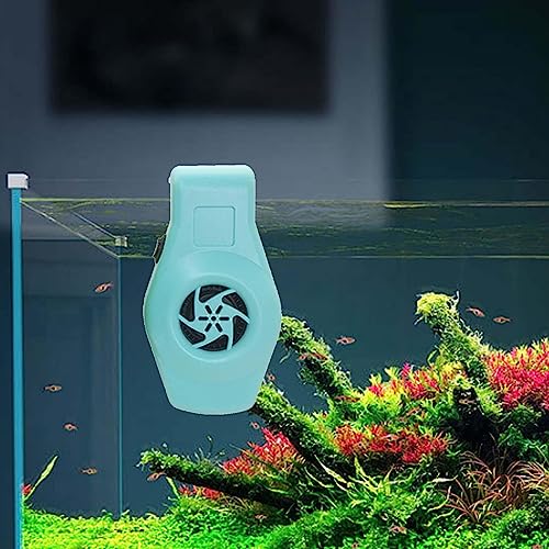 Ｚｉａｌｏｆｉ Aquarium Kühlventilator, Aquarium Kühler, Clip On für Aquarien, 2 Windgeschwindigkeiten, Einstellbarer Aquarium Kühler für Tropische Meeres, Blau von Ｚｉａｌｏｆｉ