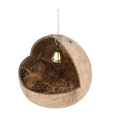 Zialofi Aus Kokosnussschale, Brutvogelhütte für Sittiche, Vogelhaus, Vogelhaus Aus Kokosnussschale, Brutnistplatz für Sittiche, Kanarienvögel, mit Kokosraspeln Zialofi Aus Kokosnussschale, Brutvogelhütte für Sittiche, Vogelhaus, Vogelhaus Aus Kokosnussschale, Brutnistplatz für Sittiche, Kanarienvögel, mit Kokosraspeln von Zialofi