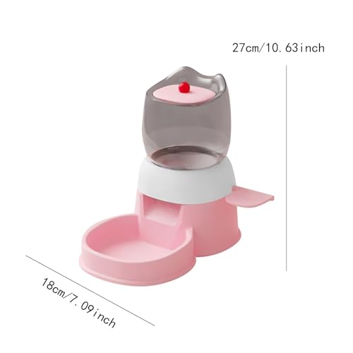 Ｚｉａｌｏｆｉ Automatischer Spender für Futter und Wasser, geeignet für Katzen und Hunde, Rosa von Ｚｉａｌｏｆｉ
