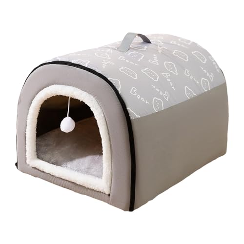 Zialofi Faltbare Hundehütte für Katzen Und Hunde, 2 in 1 Bett für Haustiere, M grau Zialofi Faltbare Hundehütte für Katzen Und Hunde, 2 in 1 Bett für Haustiere, M grau von Zialofi