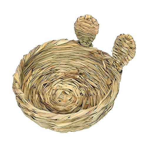 Zialofi Grasbett, Haustier Heubett, Handgefertigt, Gewebte Käfige, Stroh, Hamsternest, Hasenbettwäsche, Nest, Grashaus für Kaninchen, für Kleintiere, Me, Runder Öffnungsstil Zialofi Grasbett, Haustier Heubett, Handgefertigt, Gewebte Käfige, Stroh, Hamsternest, Hasenbettwäsche, Nest, Grashaus für Kaninchen, für Kleintiere, Me, Runder Öffnungsstil von Zialofi
