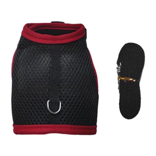 Ｚｉａｌｏｆｉ Hamster, Kaninchen, Meerschweinchen, Ratte, Frettchen, Atmungsaktive Netzleine, Schwarz, S von Ｚｉａｌｏｆｉ