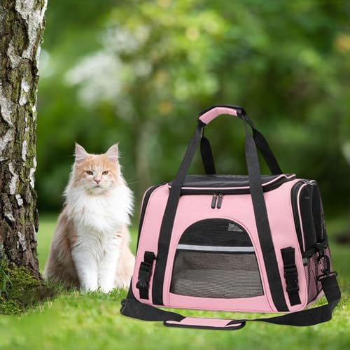Zialofi Haustier-Reisetasche mit Schulterriemen und herausnehmbarem Innenpolster für Katzen, Rosa Zialofi Haustier-Reisetasche mit Schulterriemen und herausnehmbarem Innenpolster für Katzen, Rosa von Zialofi