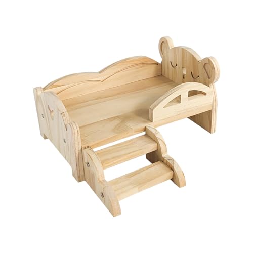Ｚｉａｌｏｆｉ Holz-Haus für Meerschweinchen, Spiel- und Schlafplatz für kleine Tiere, Großer Bär von Ｚｉａｌｏｆｉ
