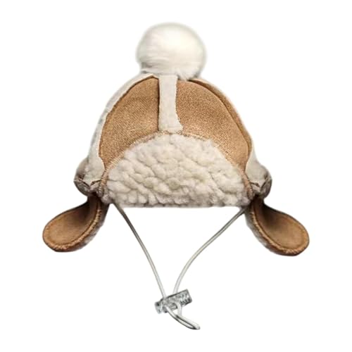 Ｚｉａｌｏｆｉ Hundehut -Kopfbedeckung, leicht zu tragen, Bequeme Welpenkappe mit Ohrlöchern für Hundekatzen Welpe kleine Tiere Haustier Accessoires, L von Ｚｉａｌｏｆｉ