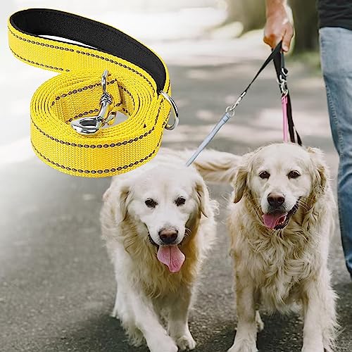 Ｚｉａｌｏｆｉ Hundeleine mit Reflexion, 1,8 M Lang, Nylon Geflochten für Hunde Aller Größen, GELB von Ｚｉａｌｏｆｉ