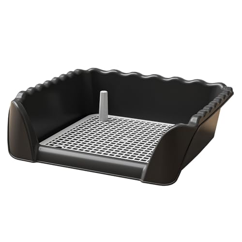 Zialofi Hundetoilette mit Abnehmbarem Halter, Tragbare Haustiertoilette für Kleine Tiere, Schwarz Zialofi Hundetoilette mit Abnehmbarem Halter, Tragbare Haustiertoilette für Kleine Tiere, Schwarz von Zialofi
