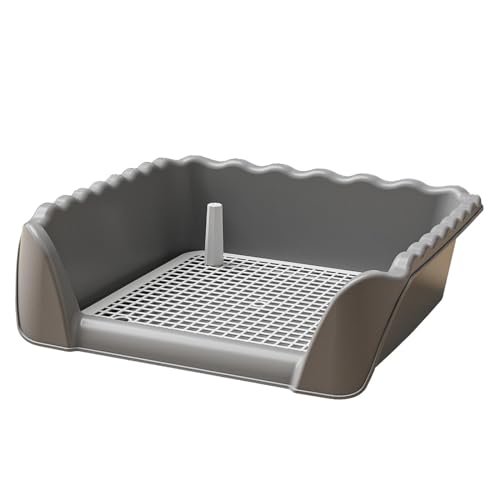 Zialofi Hundetoilette mit Abnehmbarem Halter, Tragbare Haustiertoilette für Kleine Tiere, grau Zialofi Hundetoilette mit Abnehmbarem Halter, Tragbare Haustiertoilette für Kleine Tiere, grau von Zialofi